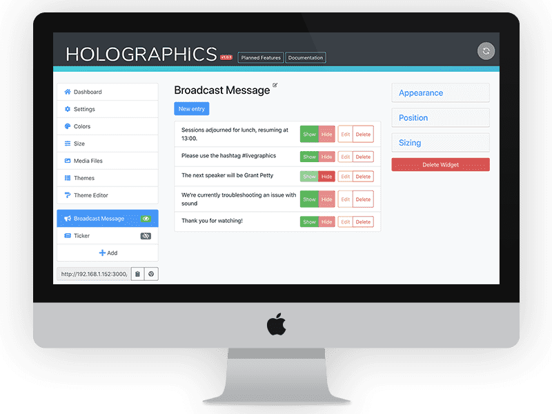 Holographics on a Mac